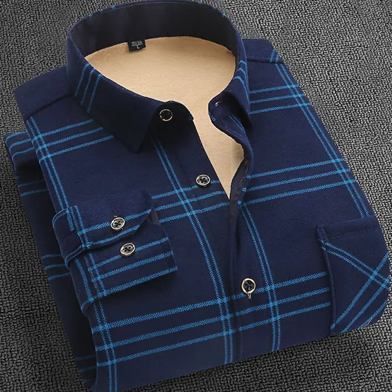 Fleece Plaid Thermal Shirt Jacket