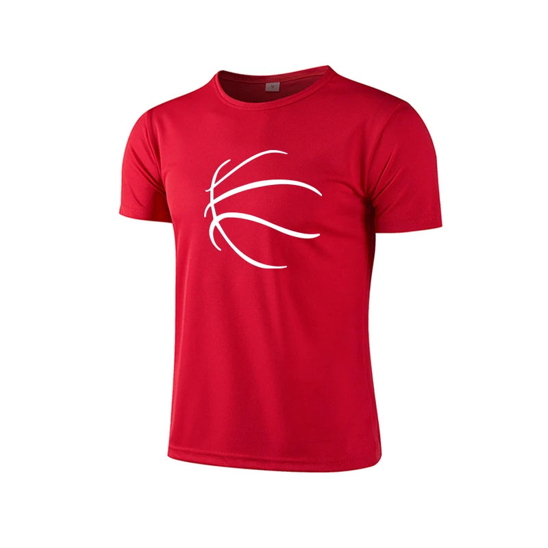 2025 Men's Exercise Training T-shirts Summer Outdoor Casual Sport Running Short Sleeved Top Gym Fitness Tees Basketball Jersey