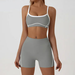 Woman Yoga Sport Outfit for Fitness Two Pieces Short Pant Sets Suits Tracksuit Sportswear Woman Gym Yoga Workout Clothes