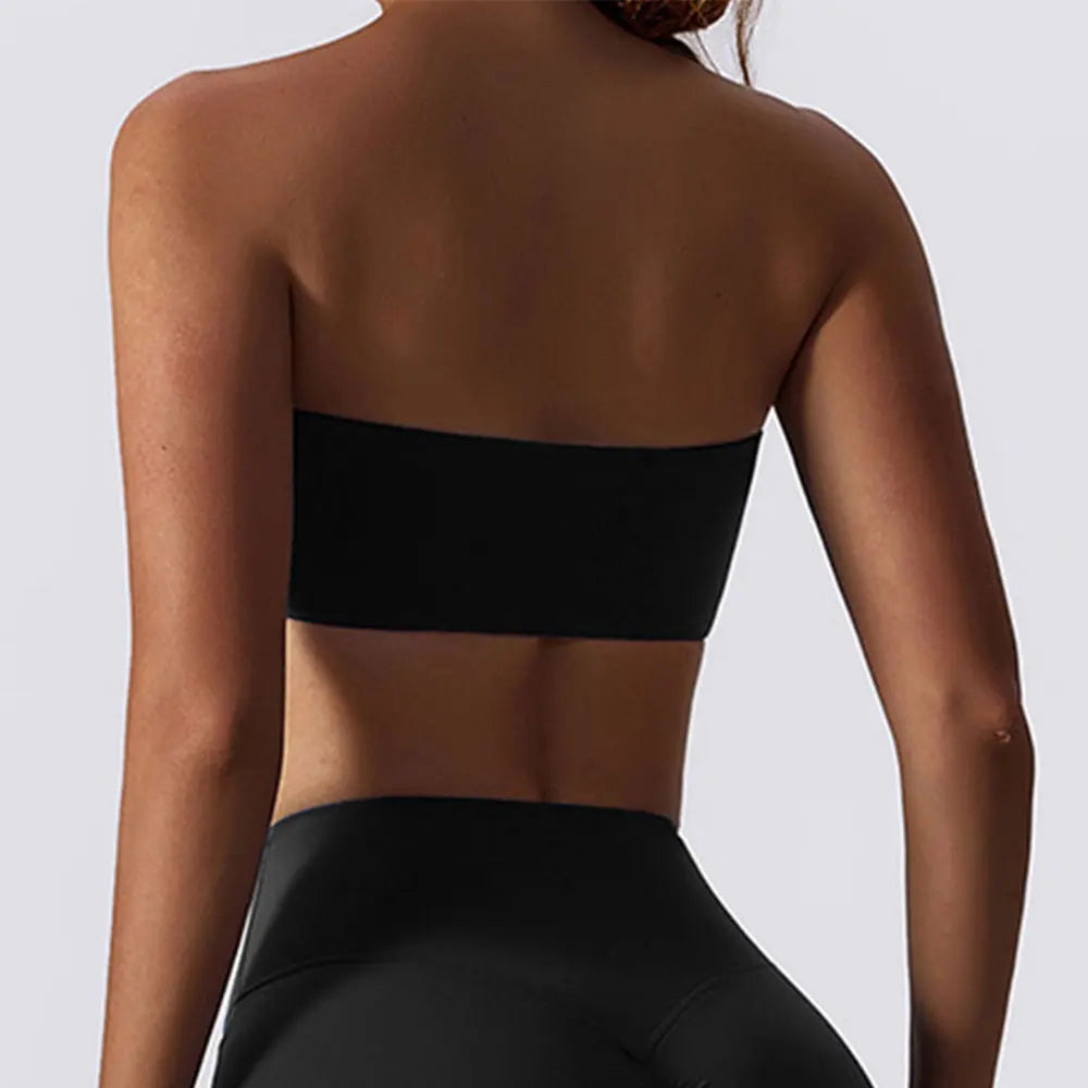 Sports Bra Sport Top Woman Gym Underwear Strapless Bustier Breathable Elastic Workout Tops Fitness Training Brassiere Yoga Bras