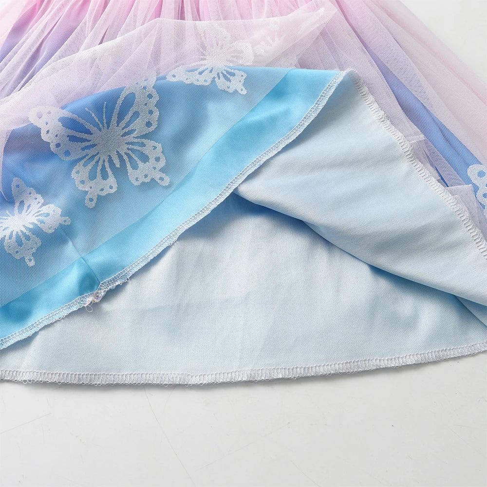 Gradient Tulle Butterfly Girls Dress