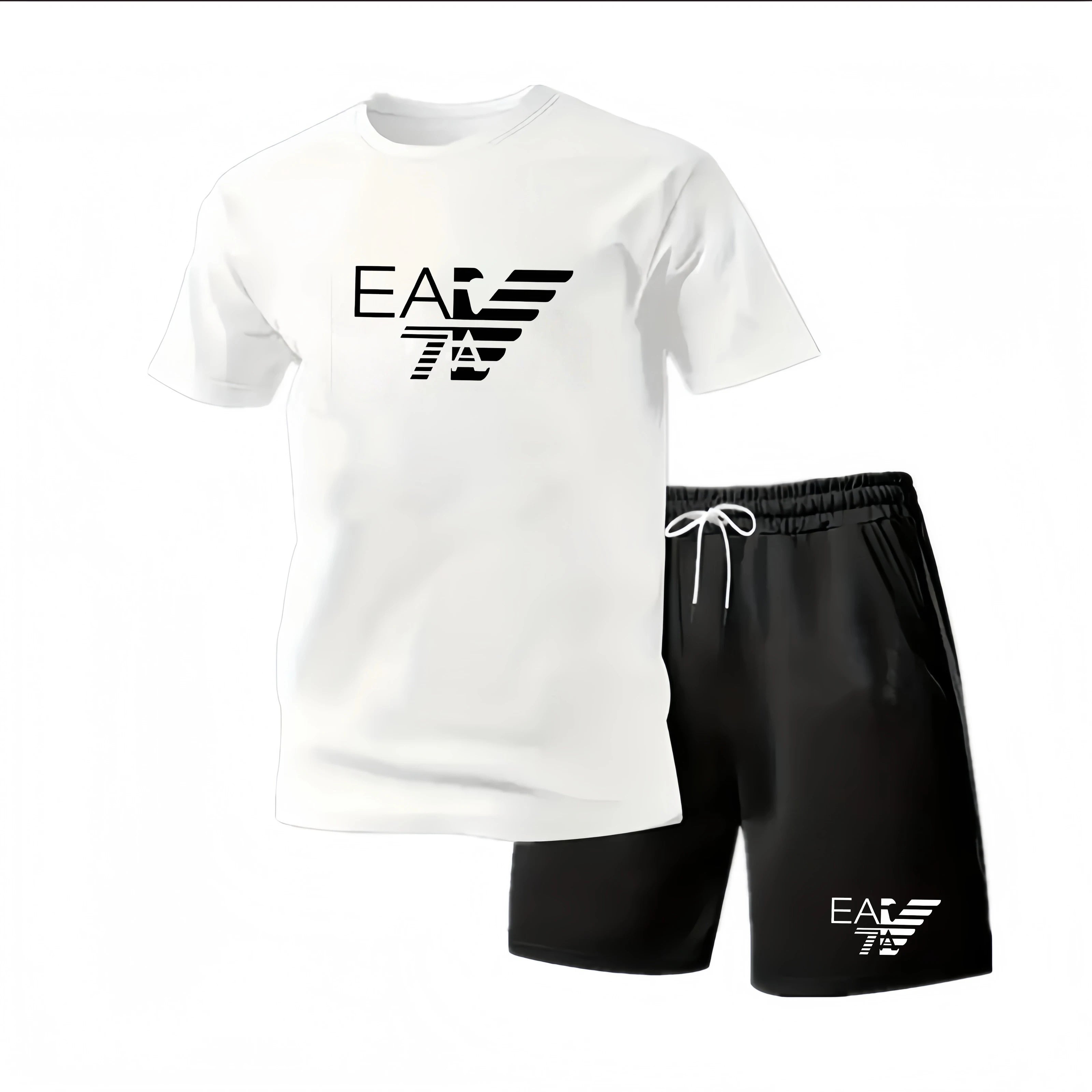 2026 Summer Fashion Men's Tracksuit T-shirt Shorts Set Leisure Short Sleeve Set Jogging Gym Suit Brand Clothing