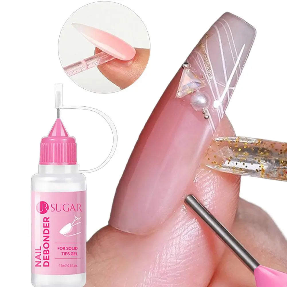 Nail Solid Gel Glue Remover & Debonder Fast Dissolve Liquid for Fake Tips Press On Nails, False Nails | Quick Manicure Tool