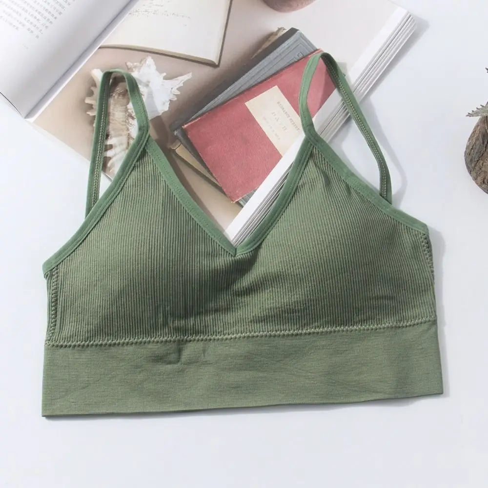 Sexy Nylon Thin Strapes Sports Bra Fitness Sport Brassiere Tops Gym Bra Backless Push Up Bras Running Women Sports Bra Women Bra