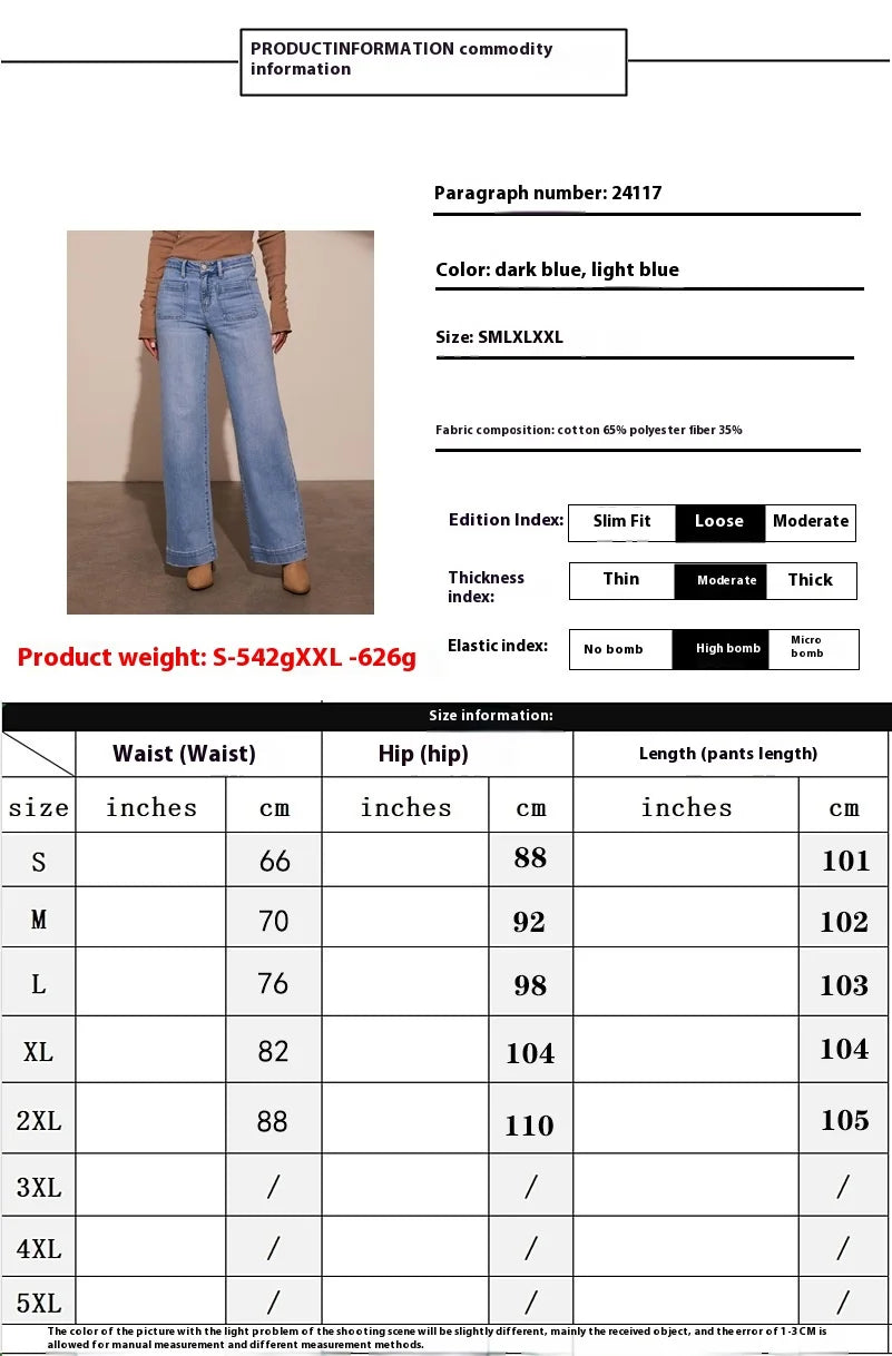High Waist Retro Straight Jeans