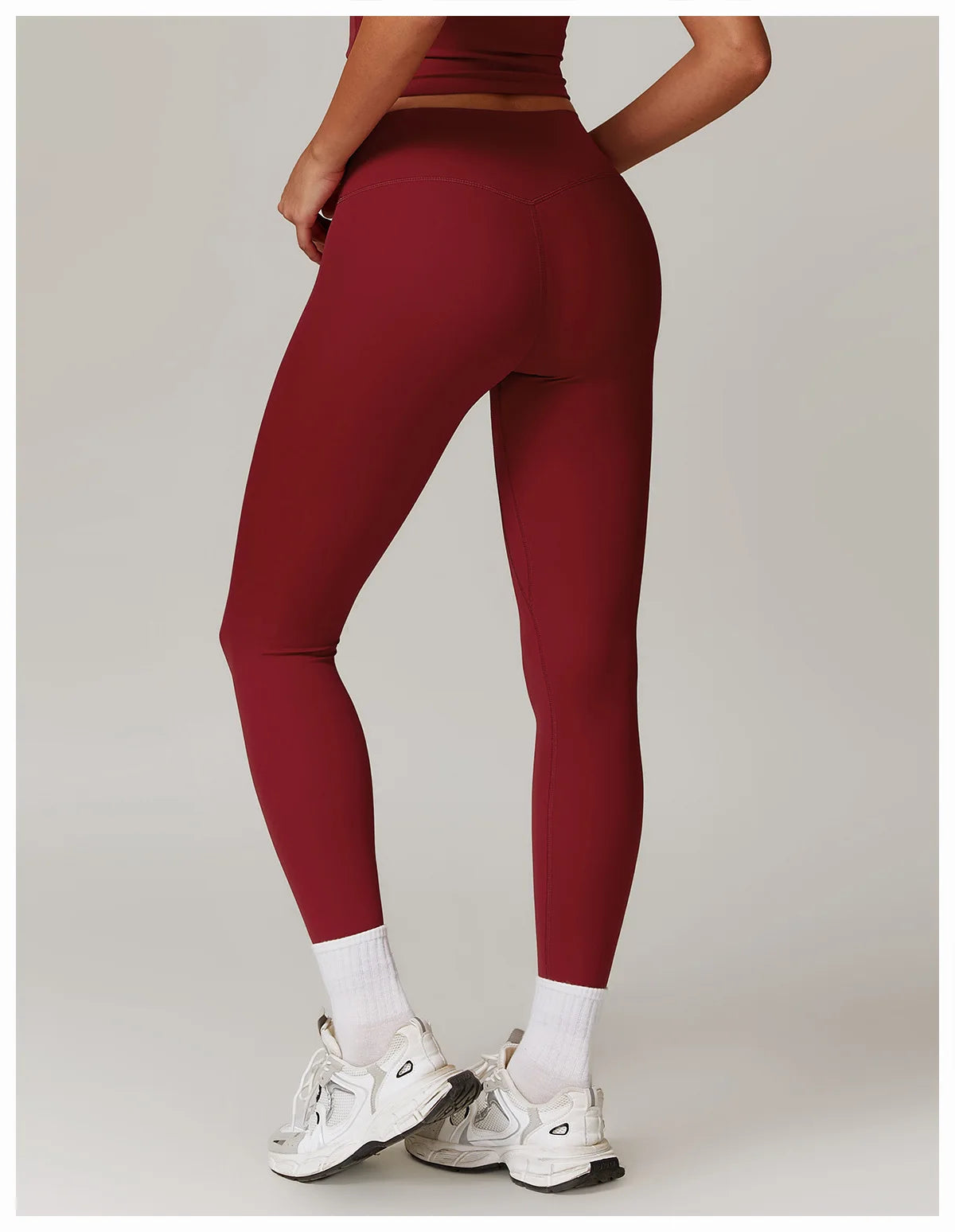 Fitness Leggings High Rise Hip Lift Brushed Soft Material For Ladies Outdoor Elastic Slim Fit Outer Wear Sports Tight Pants