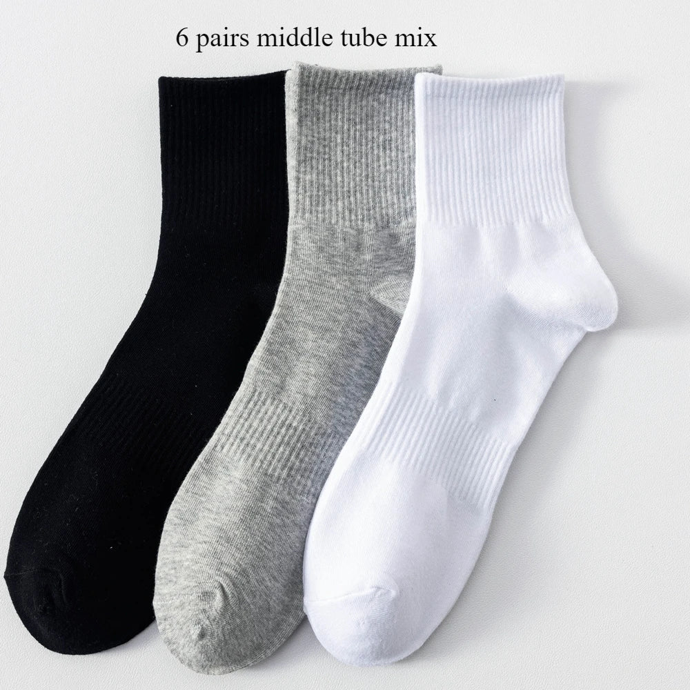 Plus Size Cotton Crew Socks