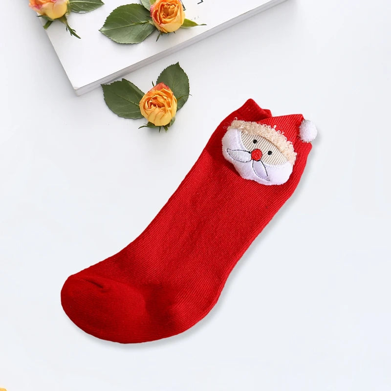 Festive Toddler Reindeer Winter Socks