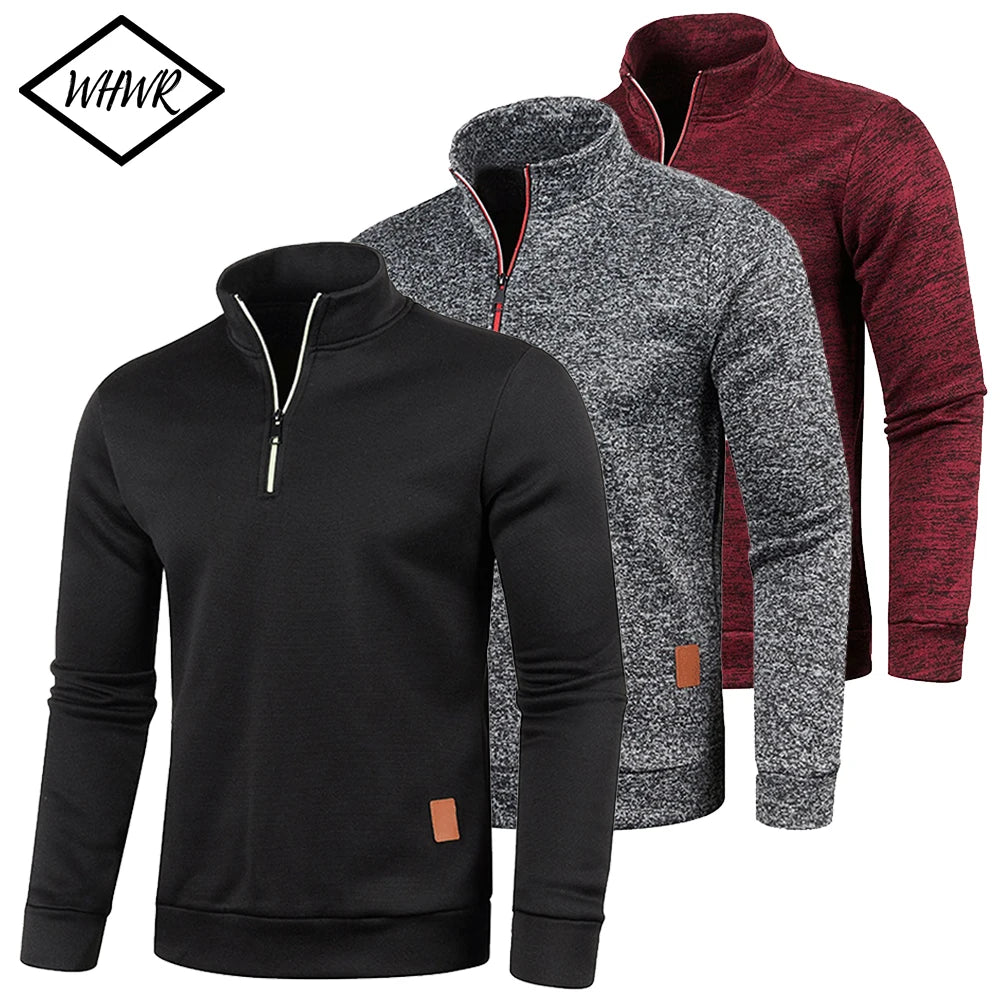 Modern Half Zip Knit Sweatshirt