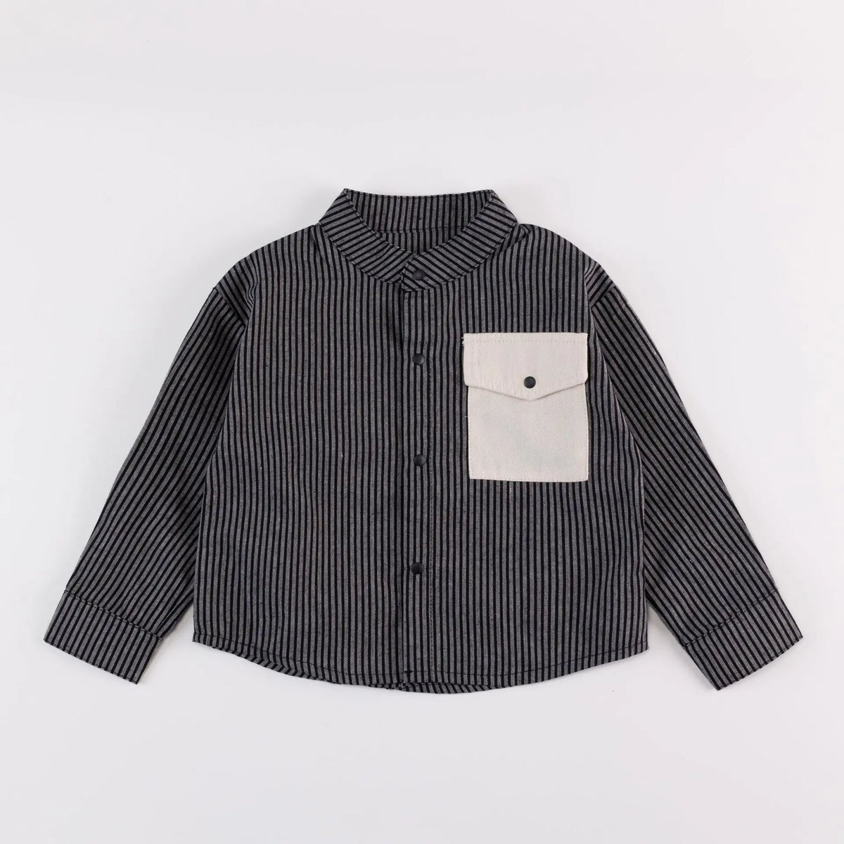 Striped Pocket Baby Long Shirt