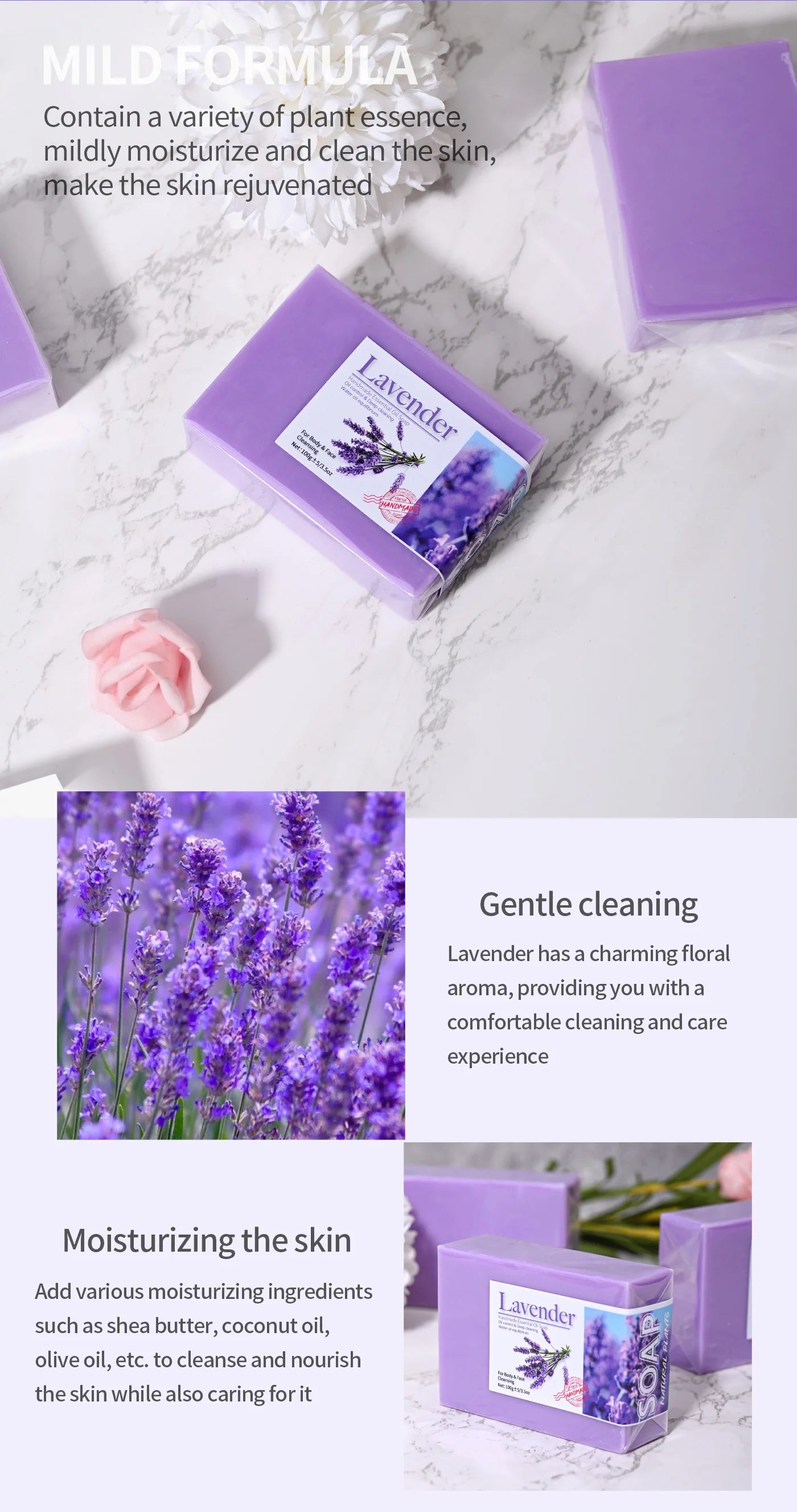 Lavender Handmade Essential Oil Soap