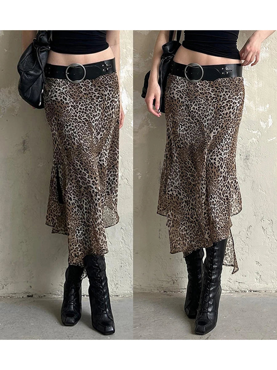 Pleated Floral High-Waist Midi Skirt