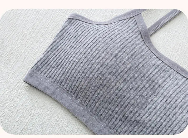 1PC Cotton Teenagers Girls Training Bras Solid Developmental Girls Sports Bras Soft Brassiere Kids Tank Tops Children Underwears