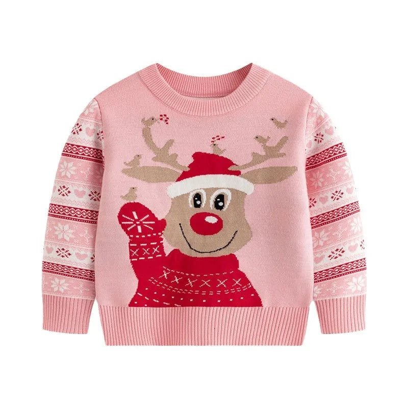 Winter Cartoon Knit Kids Pullover Sweater