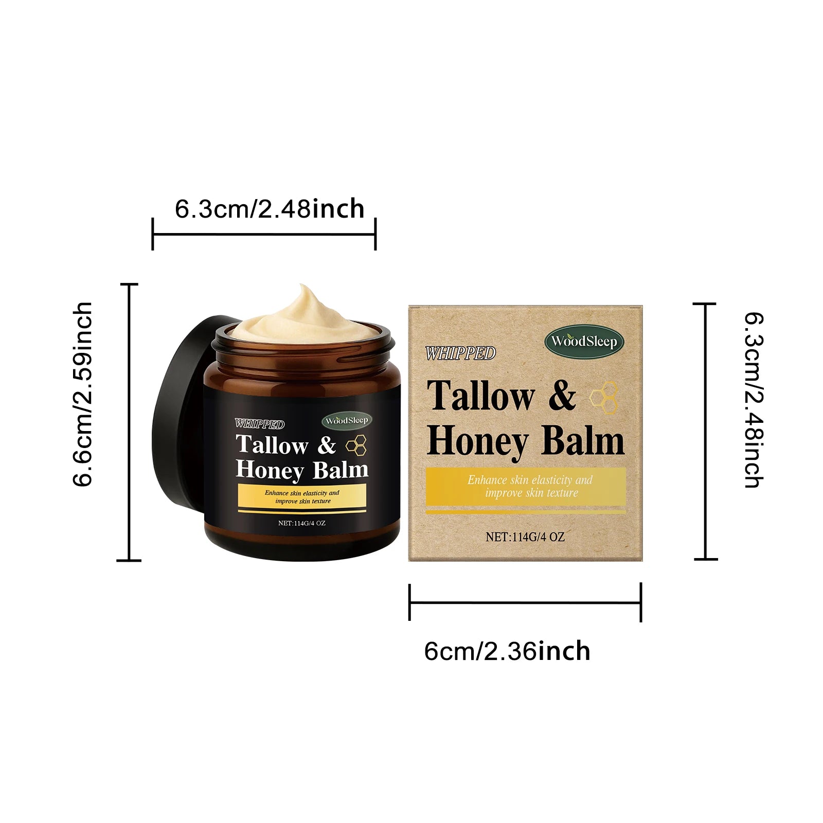 Beef Tallow Honey Balm for Men Lasting Moisturizing Dryness Soothing Skin Firming Smoothing Roughness Anti Aging Face Cream