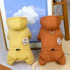 Pet clothes pet dog dog fotton-padded coat autumn and winter new pet clothing 24 college four-legged cotton-padded coat