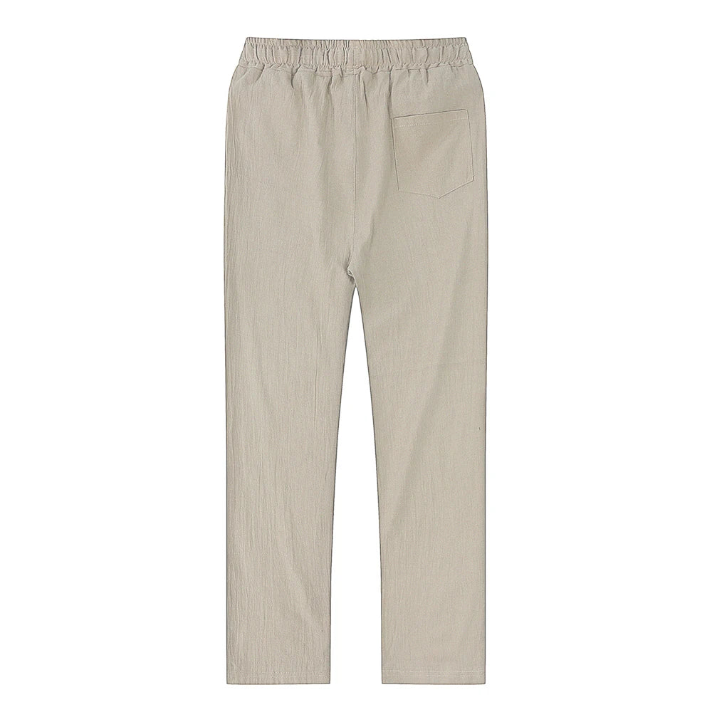 Cotton Linen Casual Straight Pants