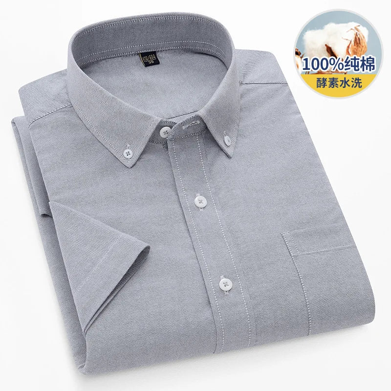 Oxford Cotton Short Sleeve Shirt