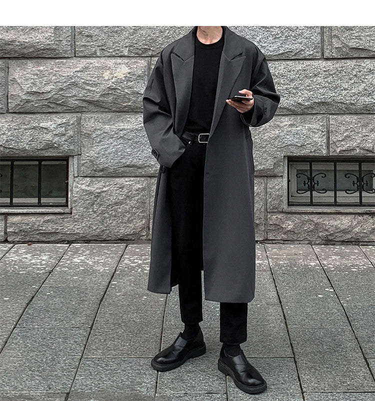 Korean Inspired Long Windbreaker