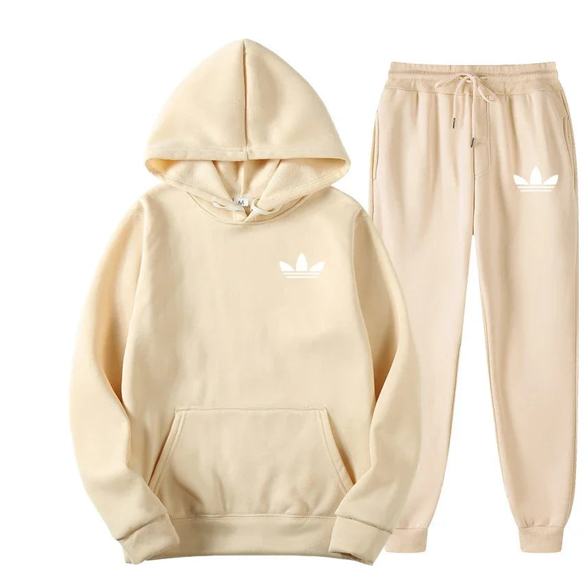 2025 New Men's Fashion Casual Tracksuits Outdoor Jogging Hooded Sets Sports Luxury Hoodie + Pants Suit Clothing