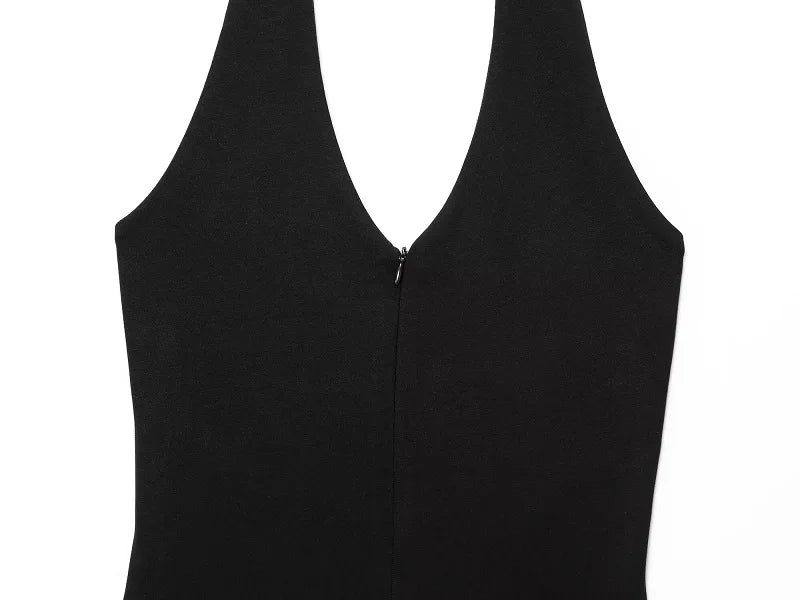 Sleek Flared Backless Summer Jumpsuit