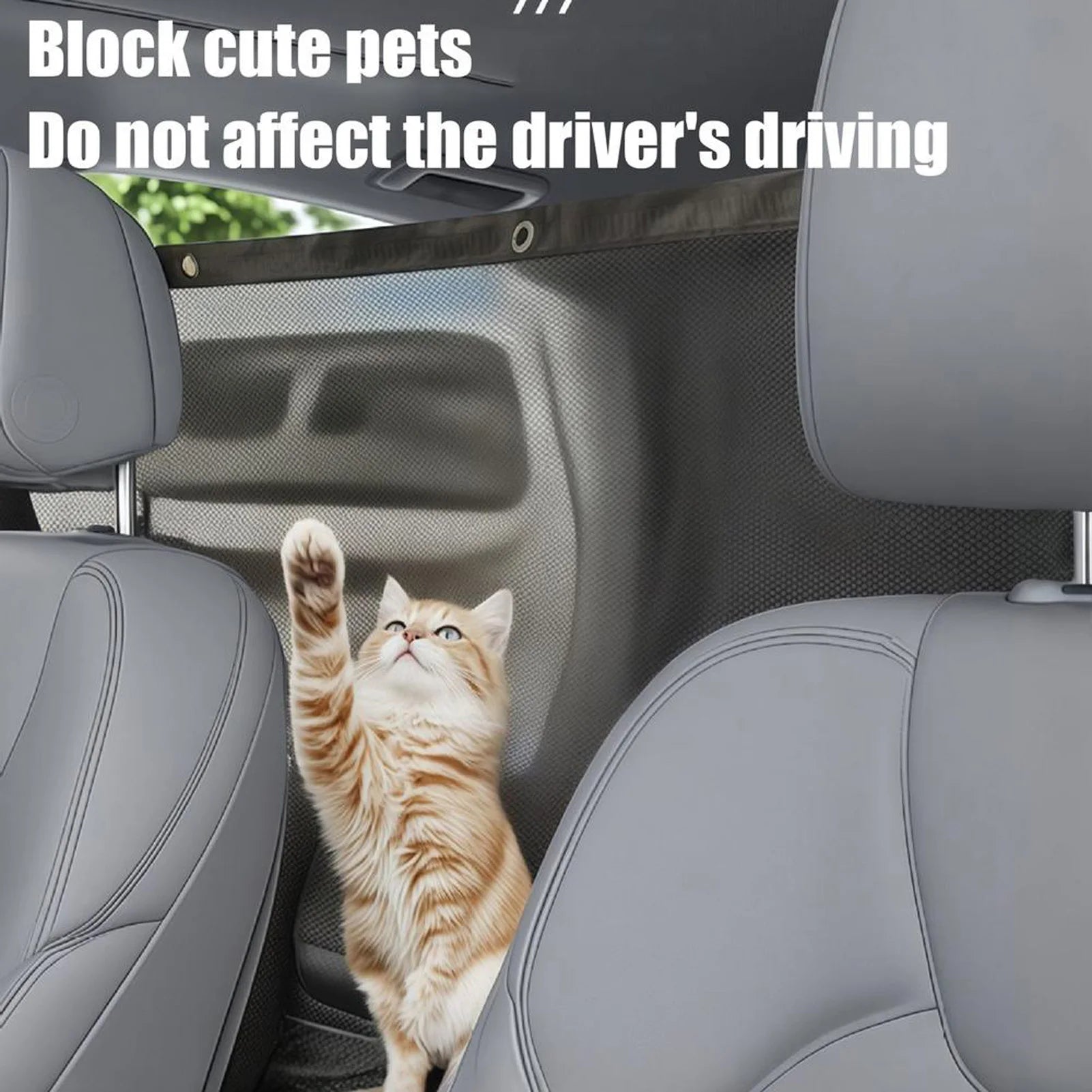 Pet Car Barrier Safety Net for Backseat Protection Dog and Child Restraint Vehicle Divider Travel Driving Secure Supplies