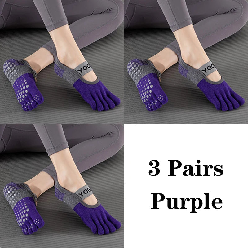 Grip Toe Yoga Socks Set