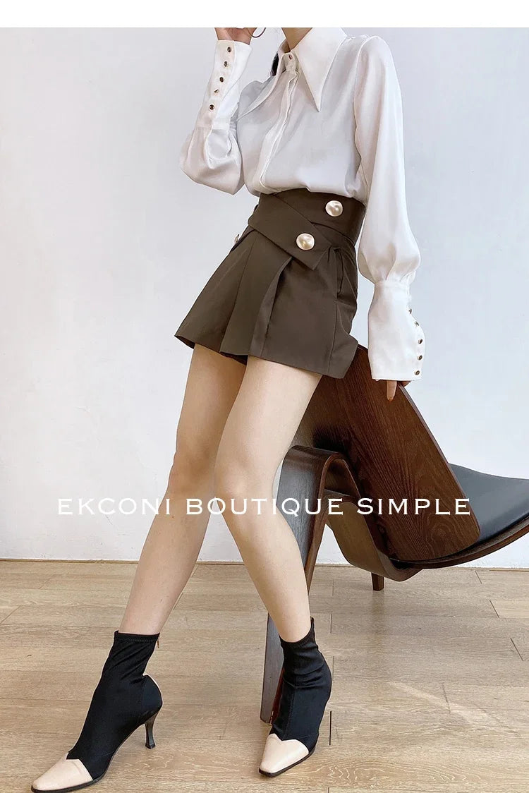 Elegant Satin Office Casual Shirt