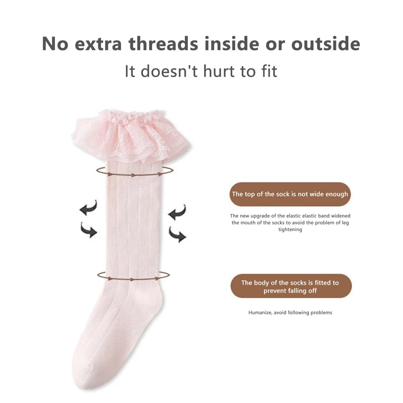 Lace Ruffle Baby Knee Socks