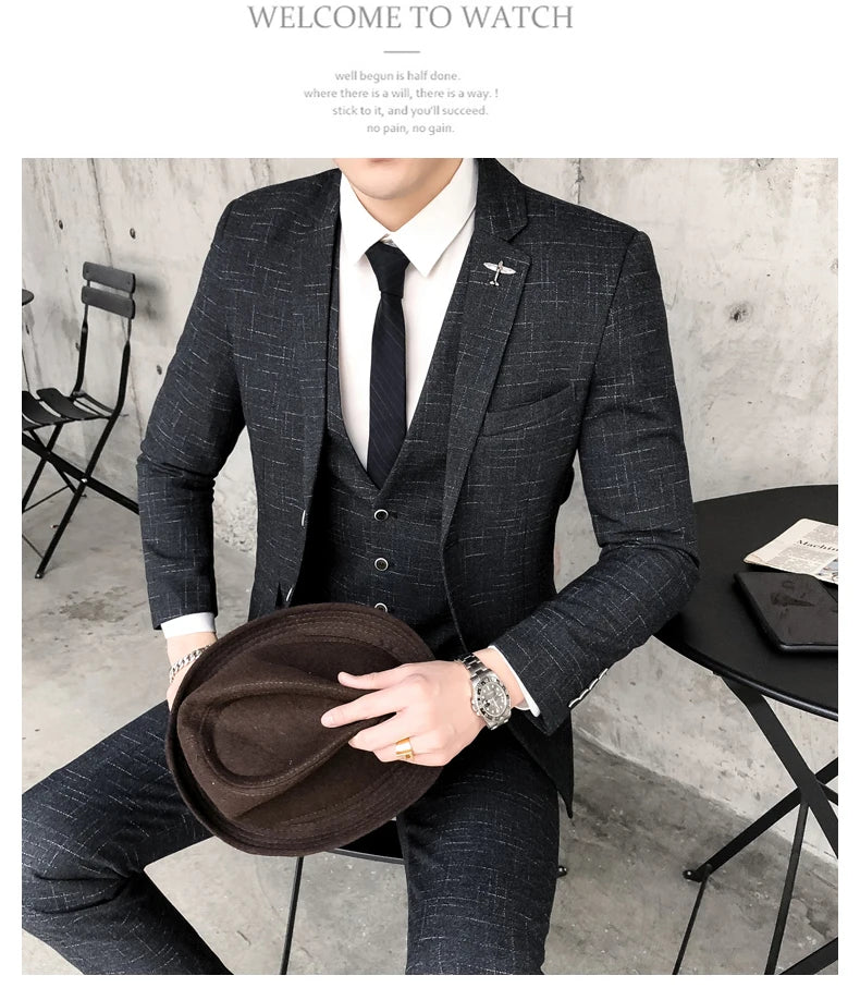 Refined Slim Wedding Suit Set