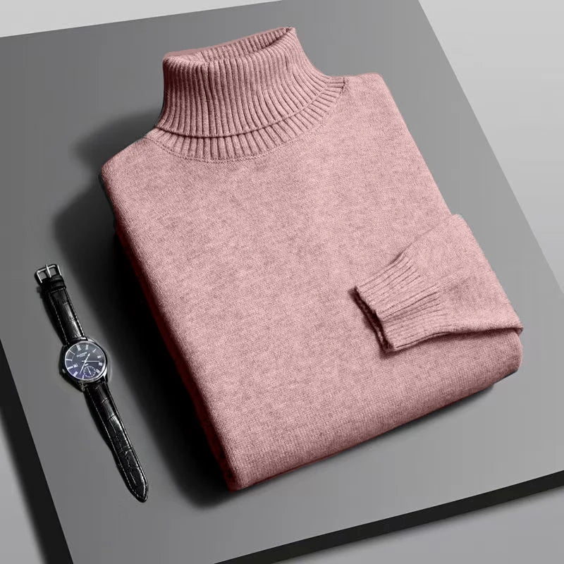 Slim Turtleneck Knit Pullover
