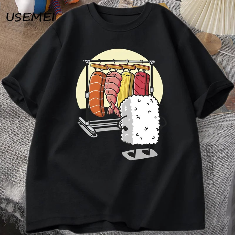 Unisex Graphic Sushi Print Tee