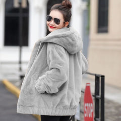Plush Hooded Flannel Winter Jacket