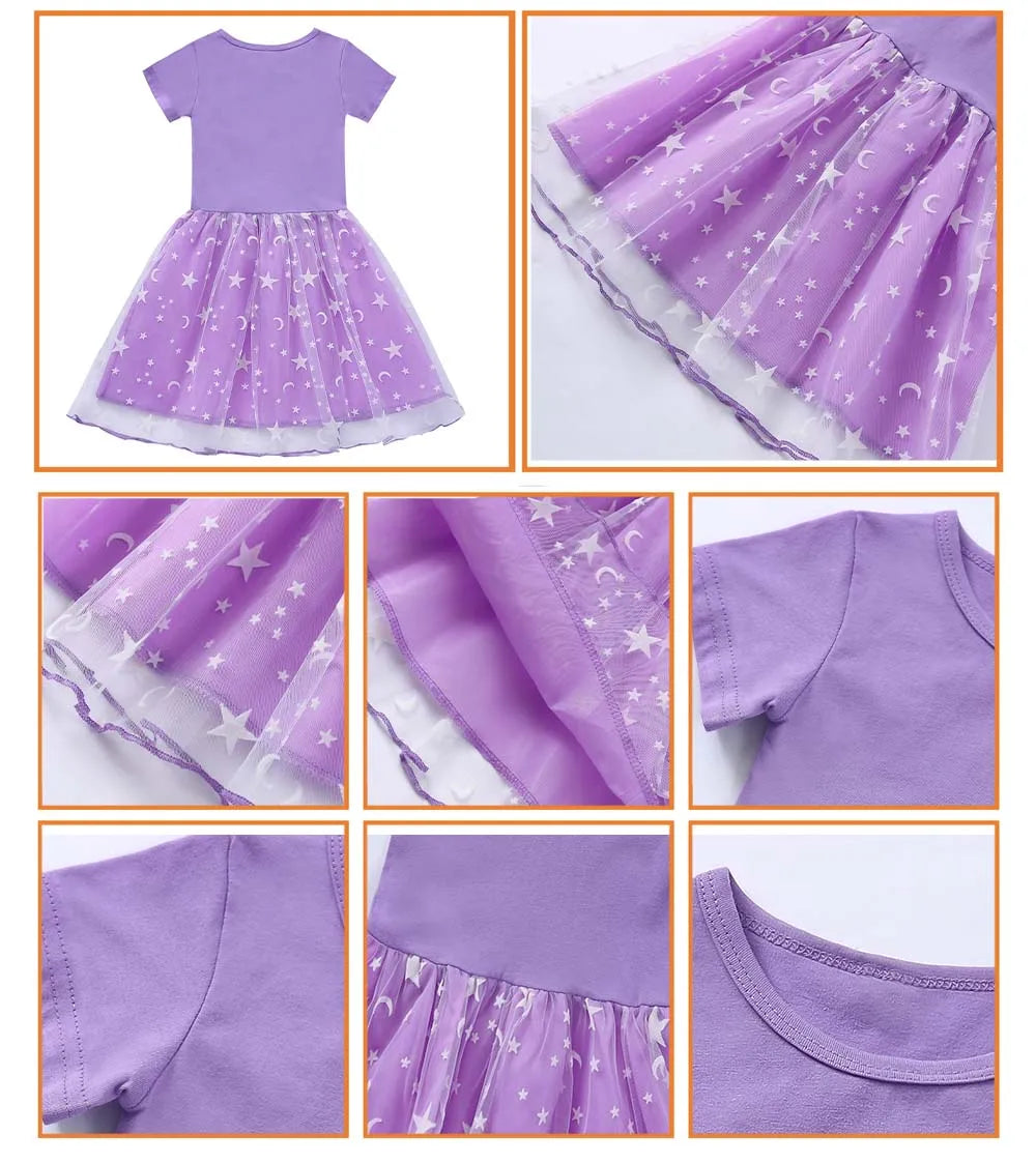 Rainbow Princess Cute Girls Dress