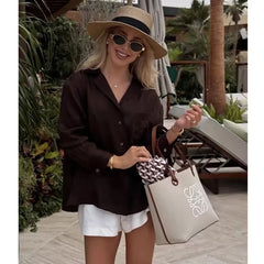 2026 New Women's Spring Shirts Fashion Loose Elegant Office Shirts Chic Street Comfort Youth Travel Holiday Shirt Tops