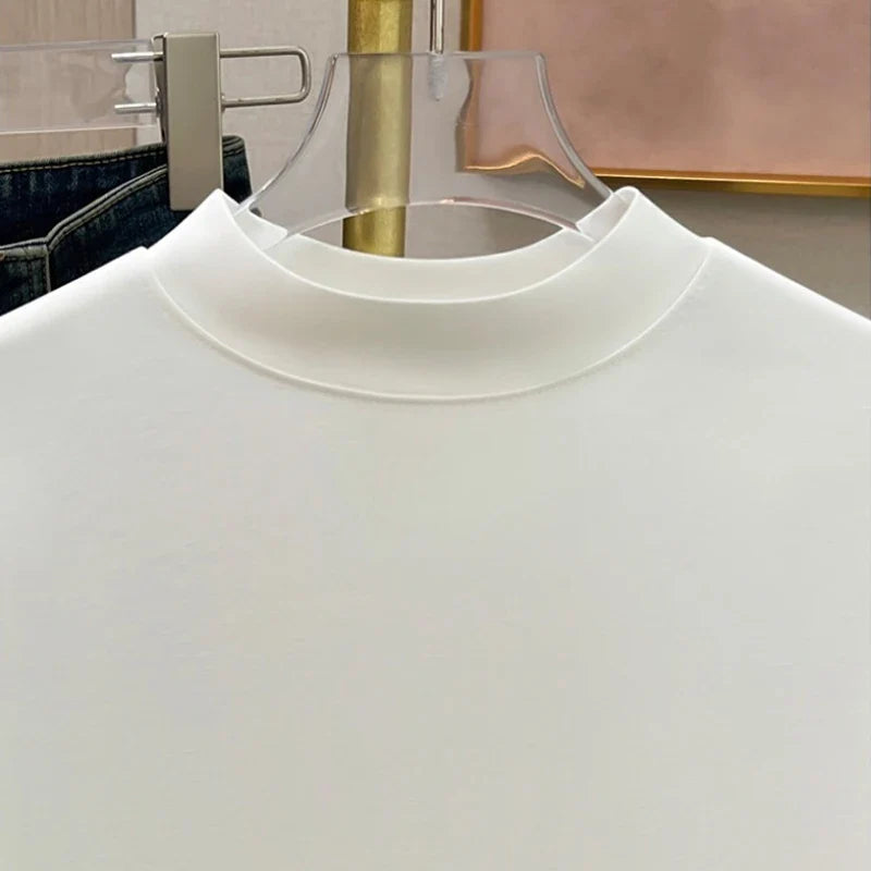 Elegant Half High Neck Tee