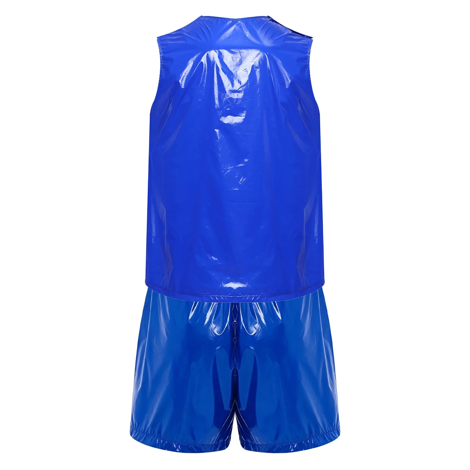 Mens Special Needs Waterproof Sweat Tracksuit Tank Tops And Sides Buttons Boxer Shorts Two Pieces Outfit Adaptive Clothing