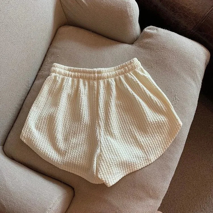 High Waist Drawstring Sweat Shorts