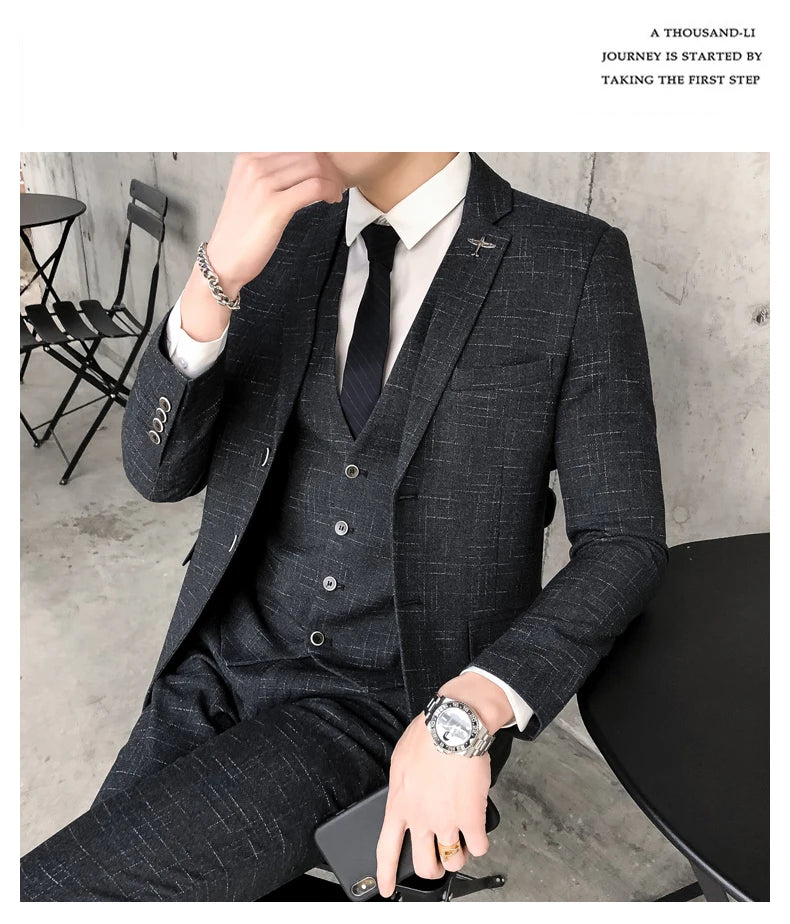 Refined Slim Wedding Suit Set