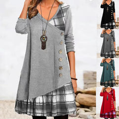 Loose Fit V-Neck Long Dress