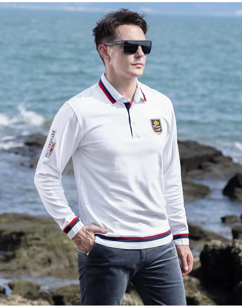 Thick Cotton Embroidered Polo Shirt