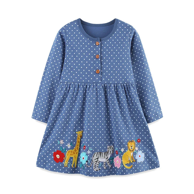 Butterfly Polka Princess Girls Dress