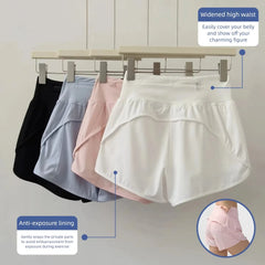 Sports Shorts for Women High-waisted Loose Running Quick-drying Breathable Anti-exposure Fitness Pants Yoga Three-quarter Pants