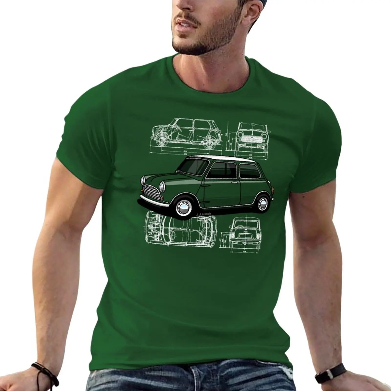 Vintage Rally Sketch Cotton Tee