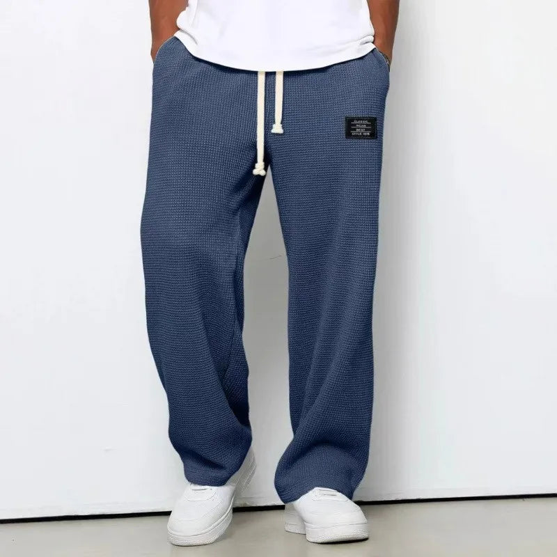 2024 New Running Mens Sweatpants Straight Fit Joggers for Sports and Streetwear Loose Oversized Drawstring Long Pants Men Pants