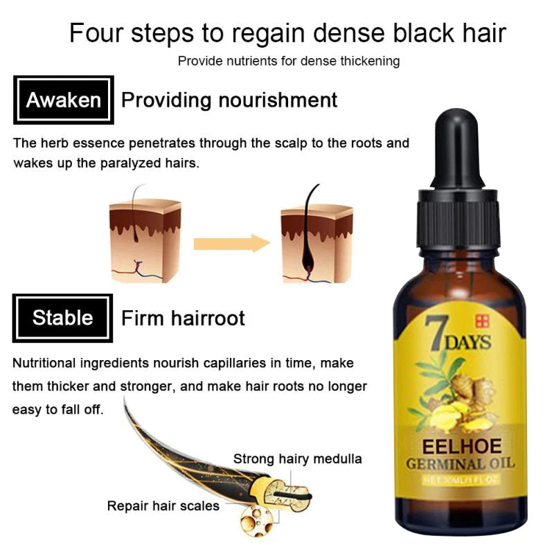 Hair Ginger Essential Germinal Oil Moisturizing & Nourishes Strengthen Hair Roots Scalp Treatment Hair Care Products for Women