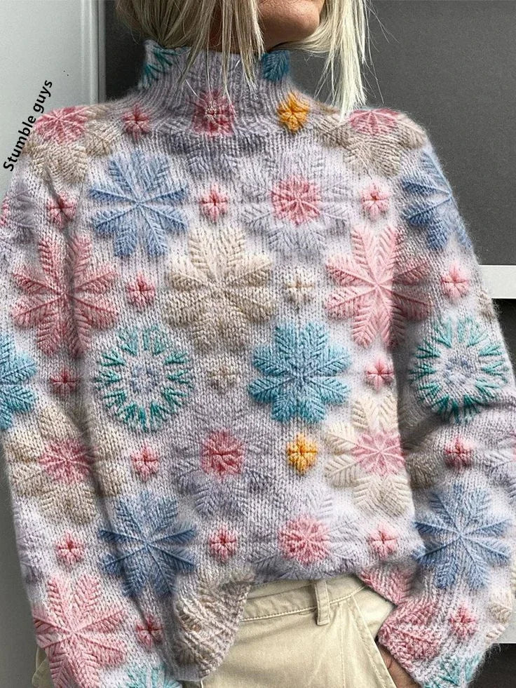 Festive Printed Winter Knit Sweater