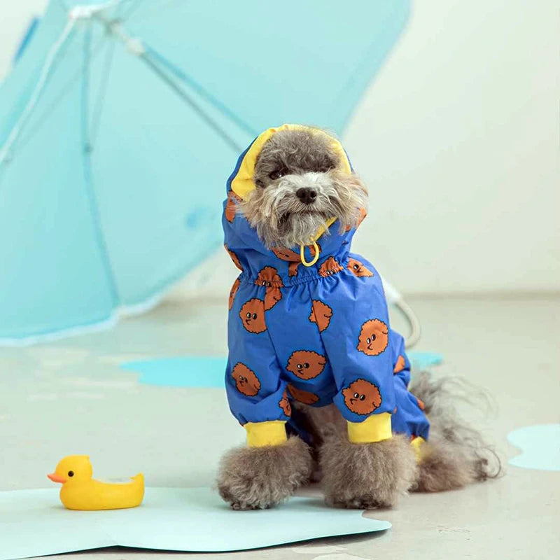 Waterproof Hooded Pet Rain Jacket