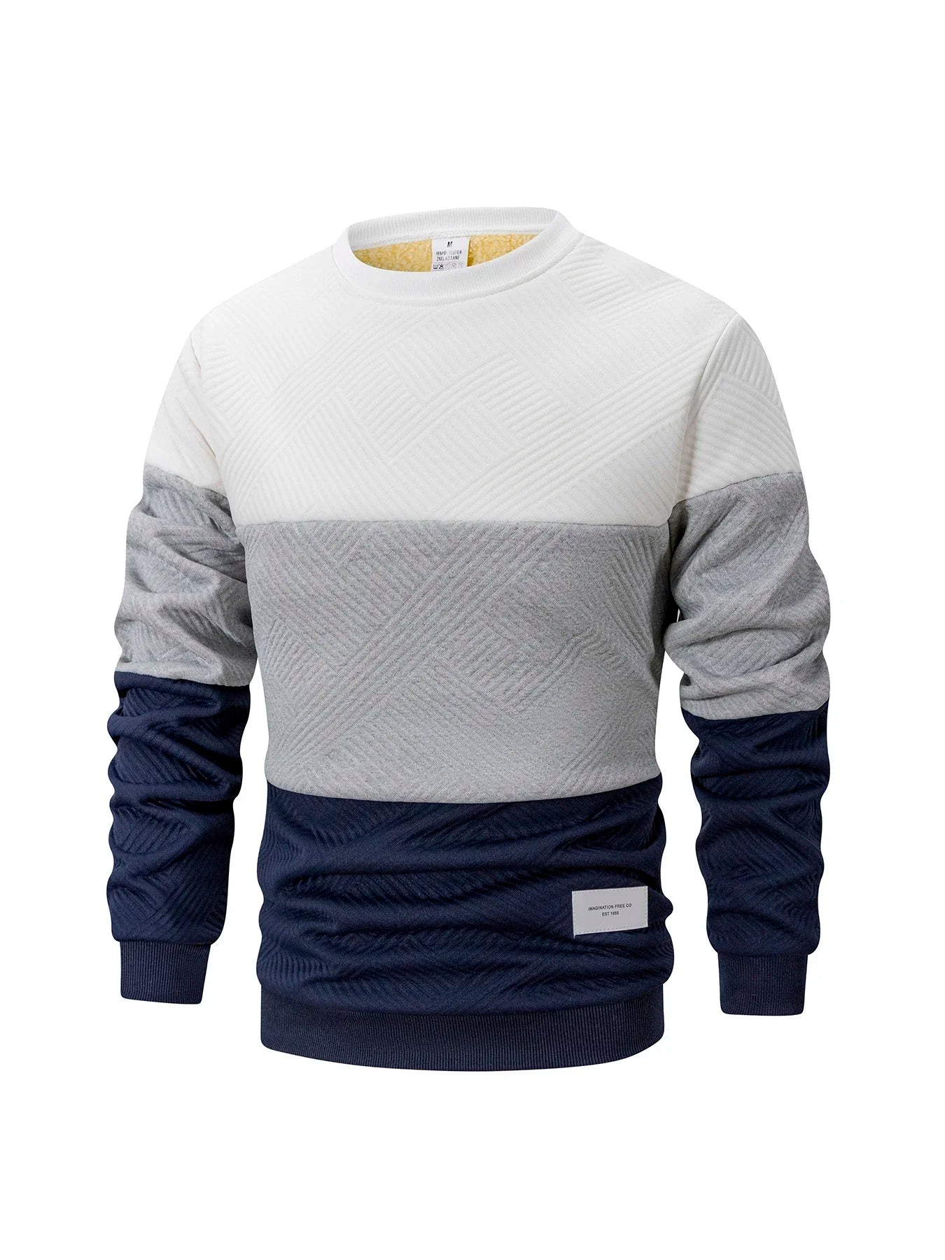 Thick Patchwork Knit Pullover
