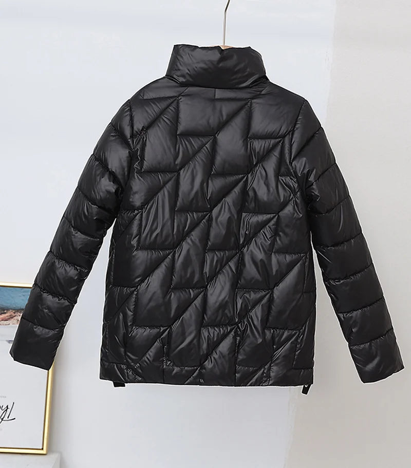 Glossy Winter Cotton Padded Parka